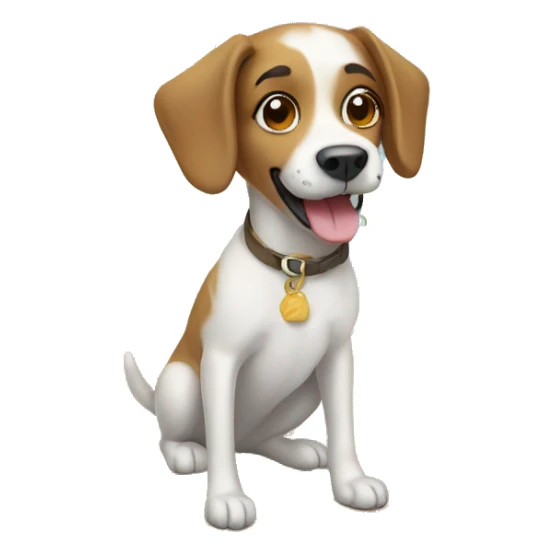 Dog at beach sticker