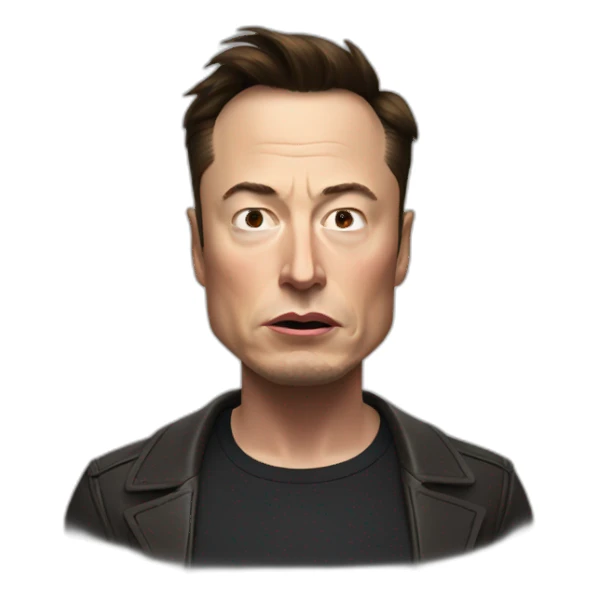 Angry elon musk sticker
