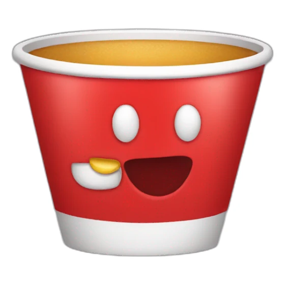 Red cup for party sticker