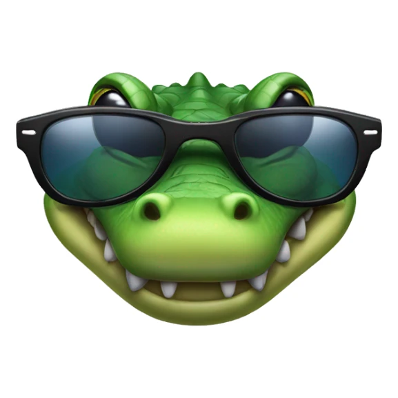 Crocodile with sunglasses  sticker