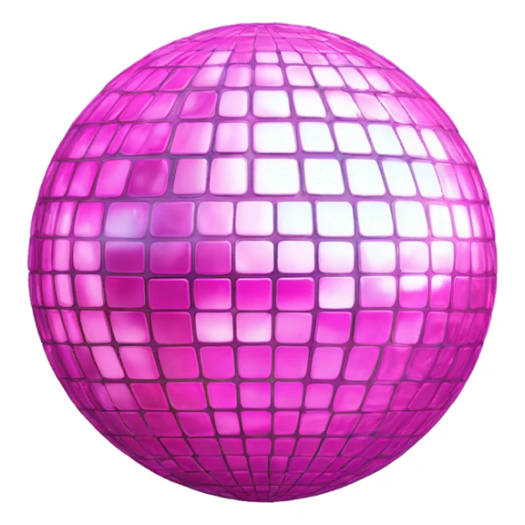 Pink disco ball sticker
