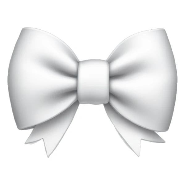 Cute white bow sticker