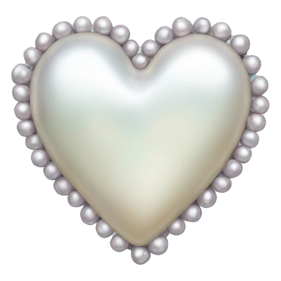 pearl heart sticker
