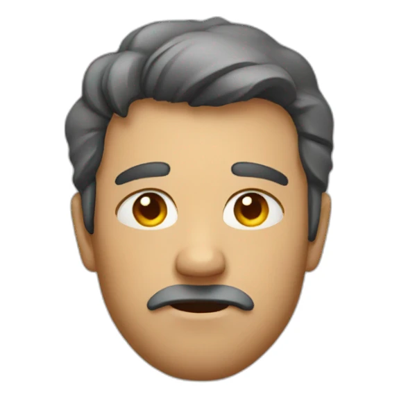 man with sleepy eyes sticker