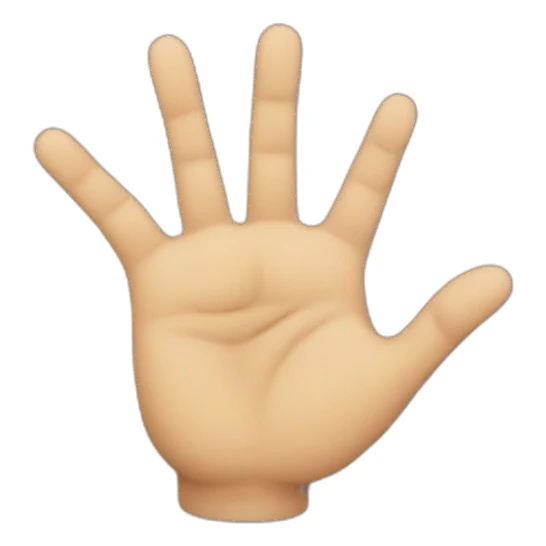 hand with four fingers sticker