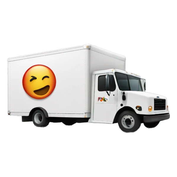 Boxtruck with letters "PGS” on the side sticker