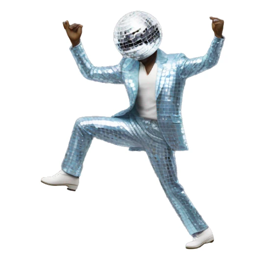 disco ball man dancing sticker