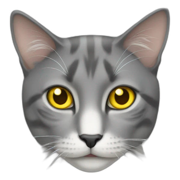 Cat with yellow eye and grey eye sticker