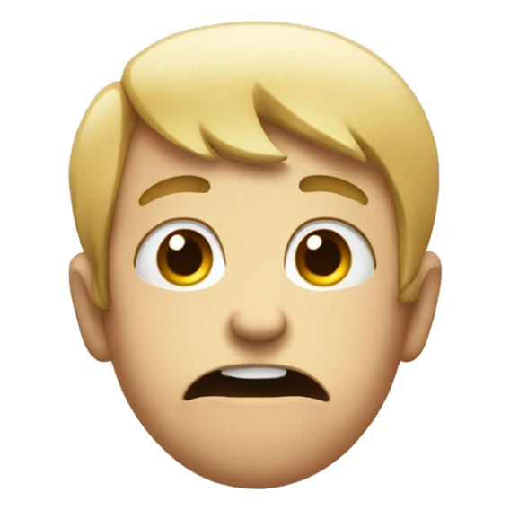 pleading face with finger point sticker