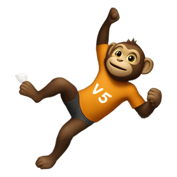 animal bouldering a v5 sticker