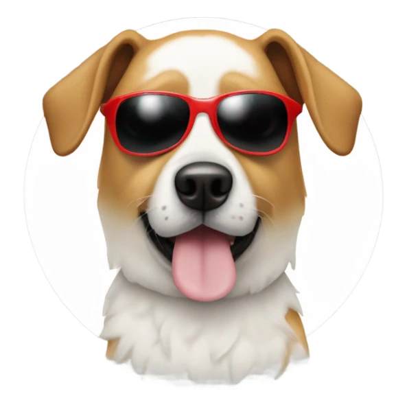 Hund mit Sonnenbrille  sticker