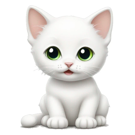 white baby cat sticker