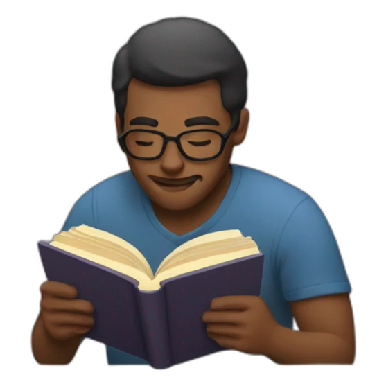 men reading book sticker