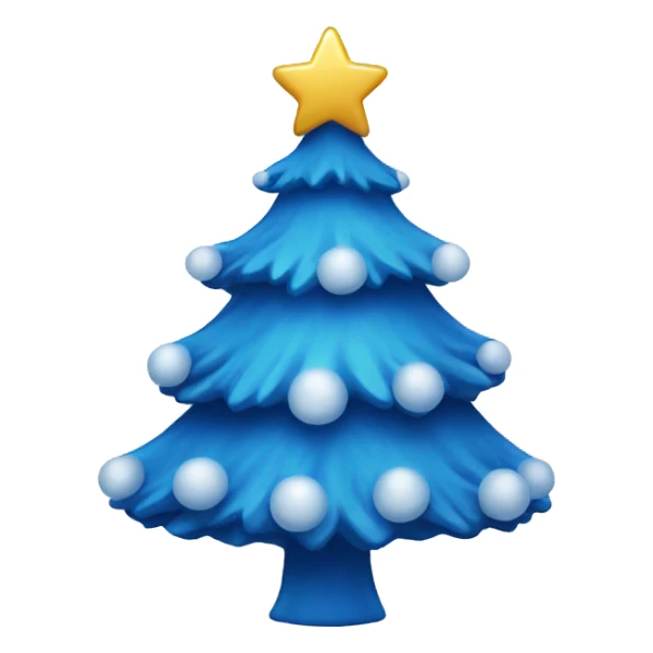Blue Christmas tree sticker