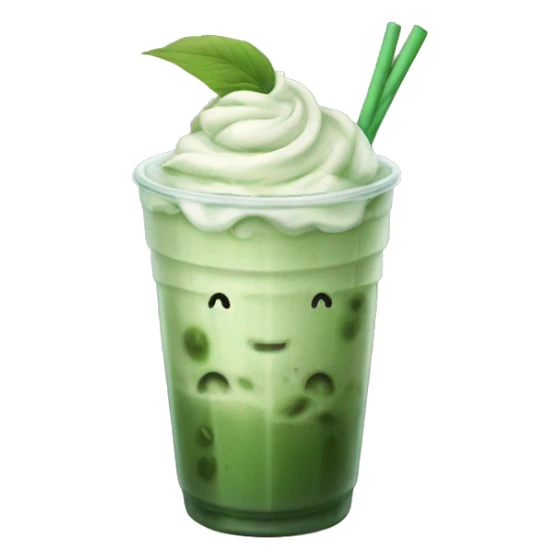 Iced matcha latte with ice  sticker