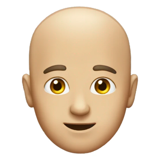 Shiny bald sticker
