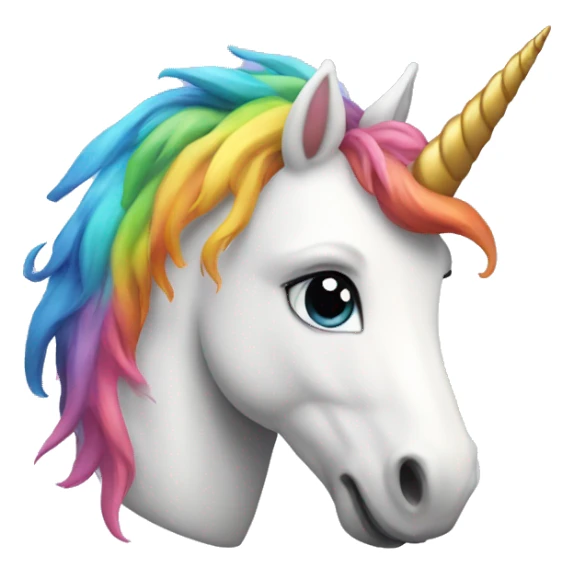 wonderfull emoji rainbow unicorn sticker