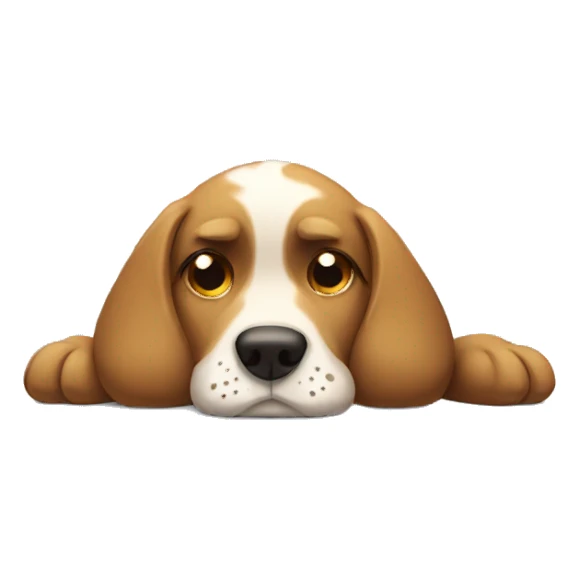 tired out doggie sticker