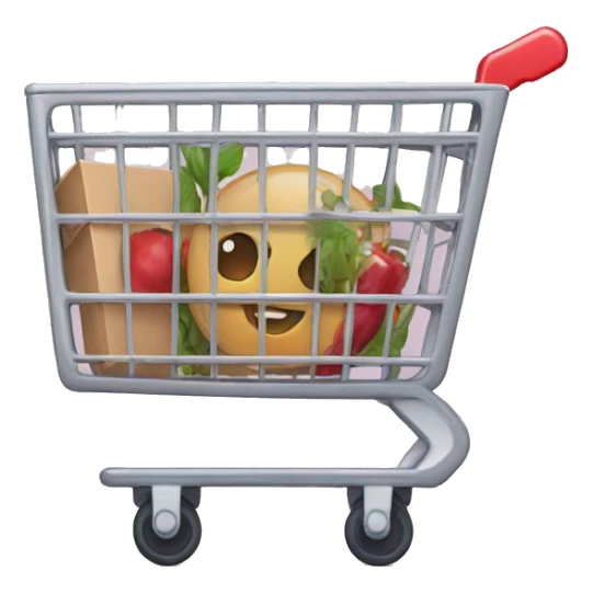 shopping cart with boxies sticker