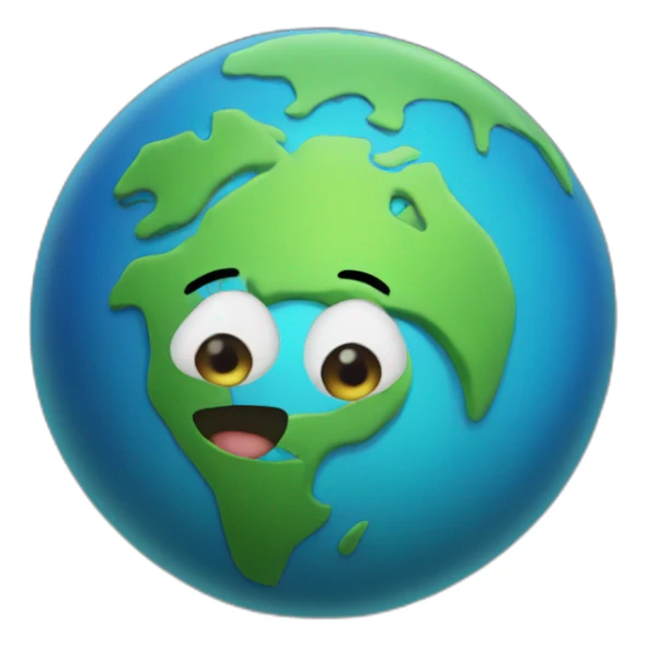 earth happy sticker