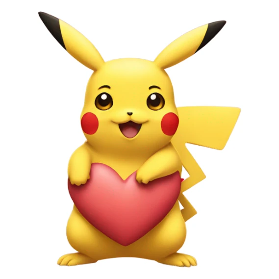 Pikachu with hearts sticker