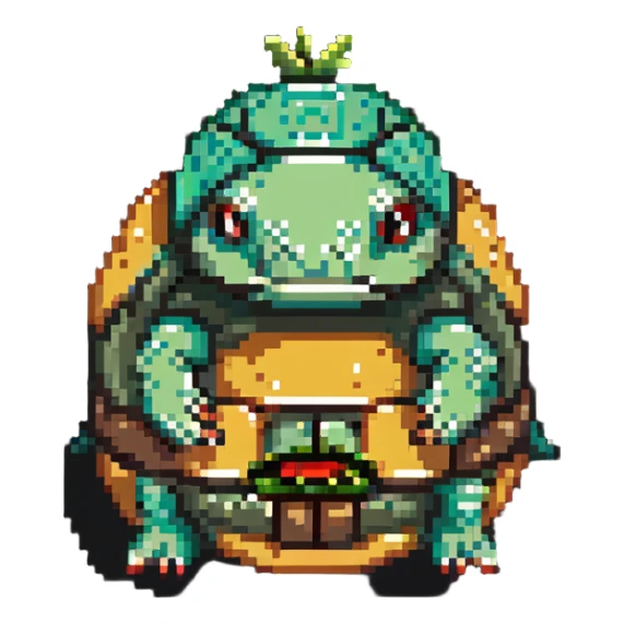 turtle transforming into a hamburger sticker