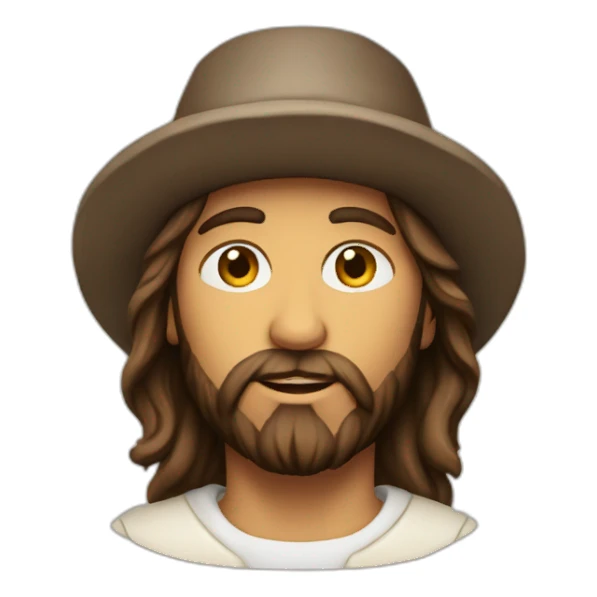 Jesus with a hat but hes cool now sticker