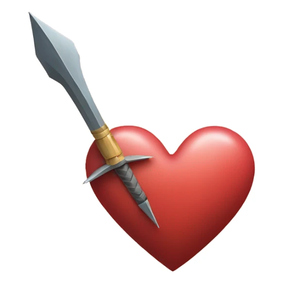 Gun shooting heart sticker