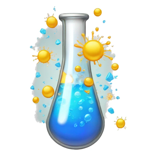 exploding test tube sticker