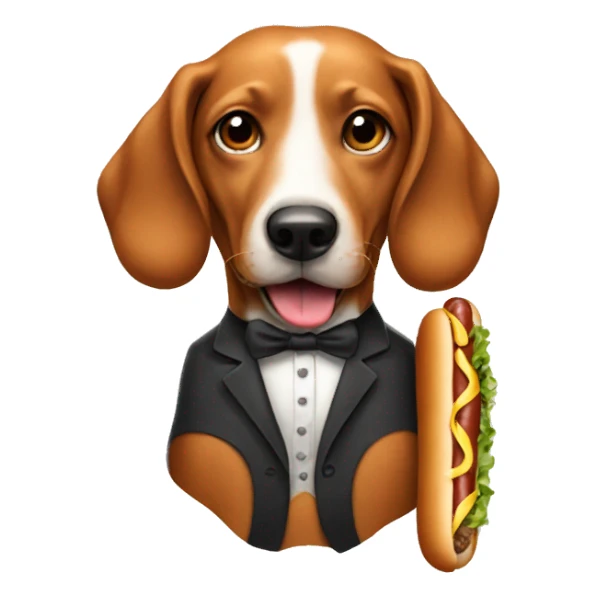 Well dressed hot dog sticker