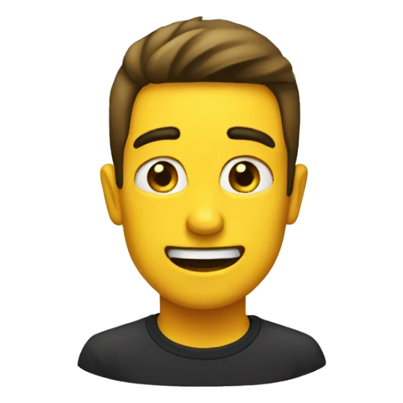 A yellow one high eyebrow emoji  sticker