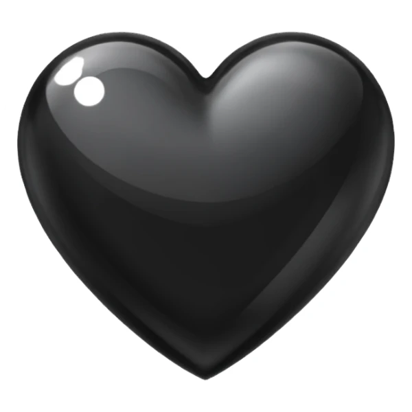 Black Crystal heart sticker