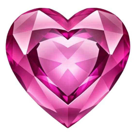 gemstone pink heart sticker