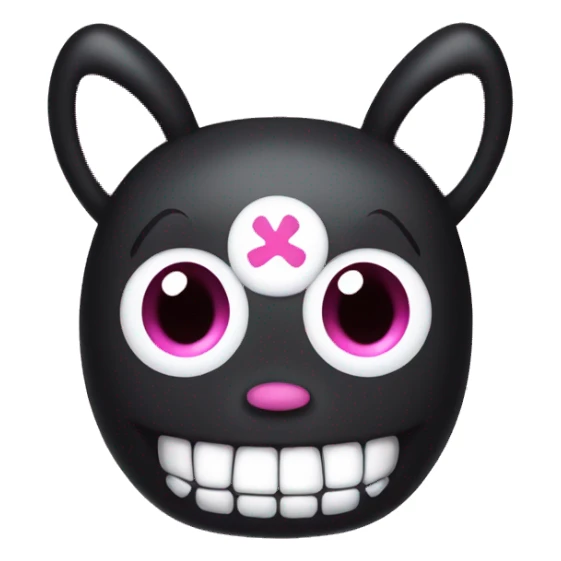 Kuromi with pink skull  sticker