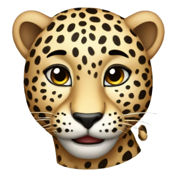Leopard with a difference in emotions sticker