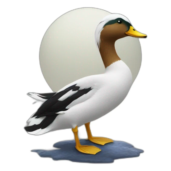canard lune sticker