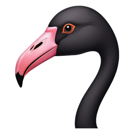 handsome black flamingo sticker