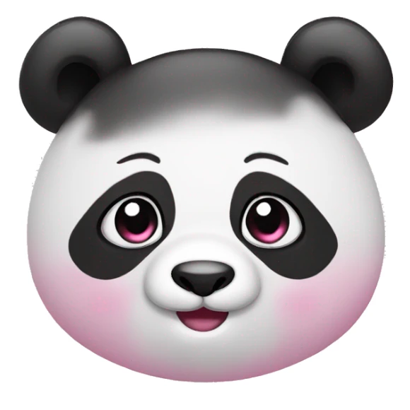 Pink cute panda  sticker