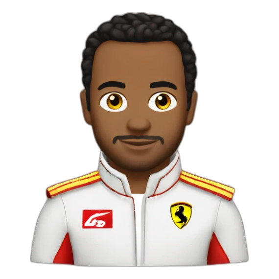 hamilton in ferrari sticker