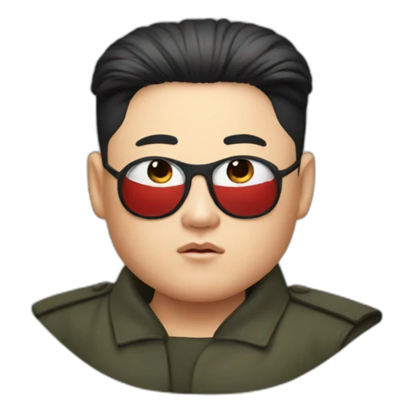 Kim Jong un super hero sticker