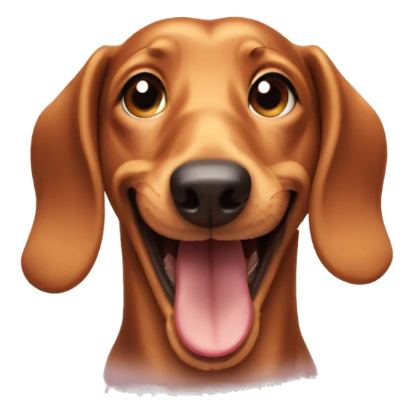 Grinning dachshund with visible front teeth sticker