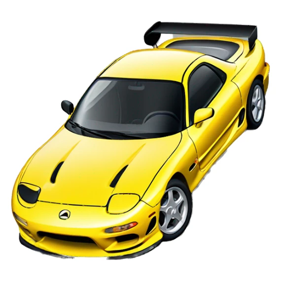 mazda yellow rx7 fd3s sticker