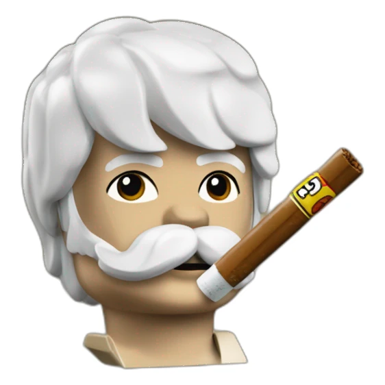Un lego avec une cigarrete sticker