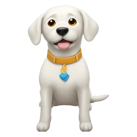 collared dog indoors alone sticker