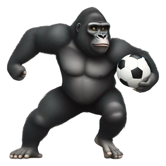 Gorilla football sticker