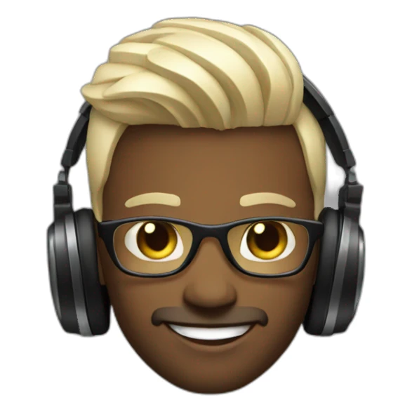 gay white dj sticker