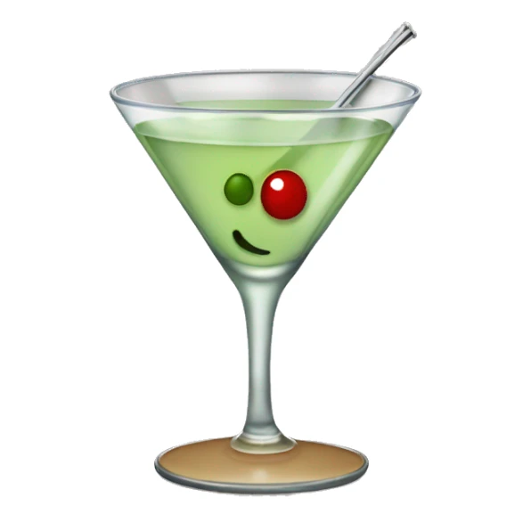 Dirty martini in a bow glass sticker