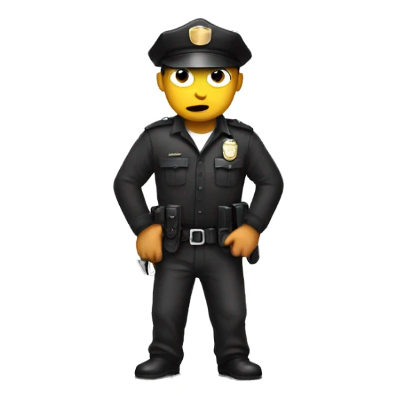 Criminal guy getting arrested sticker