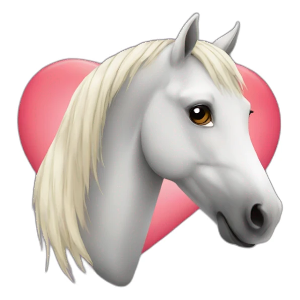 horse in heart sticker