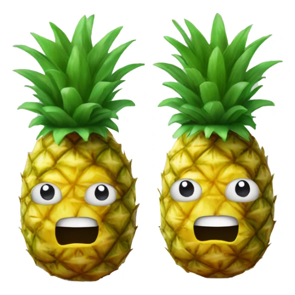 Pineapple with two faces sticker